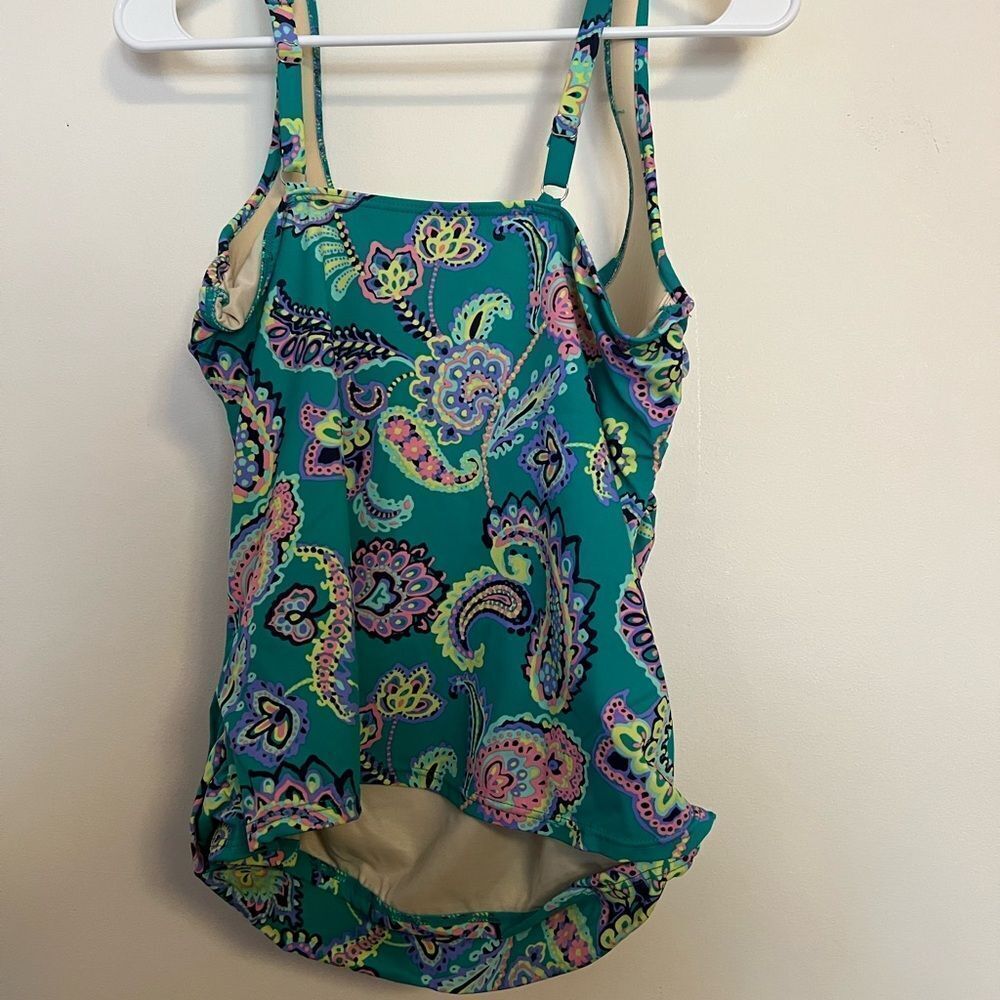 Talbots Paisley Print Swimsuit Top - Picture 3 of 3
